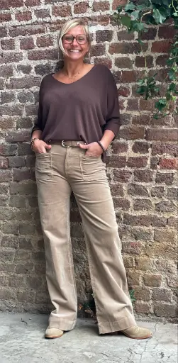 Pantalon 4 poches velours