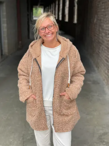 Manteau capuche Laine bouillie