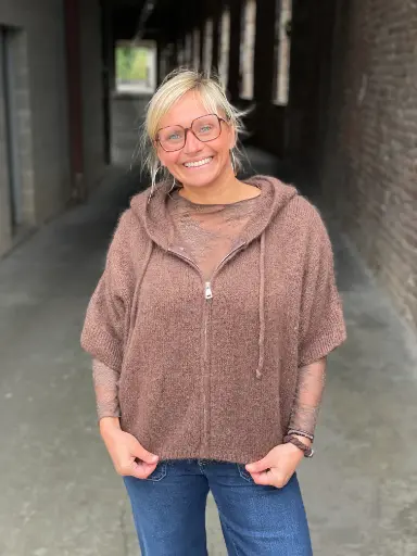 Gilet manches courtes Capuche