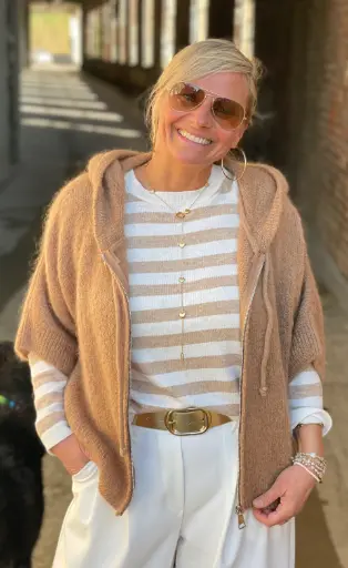 Gilet manches courtes Capuche