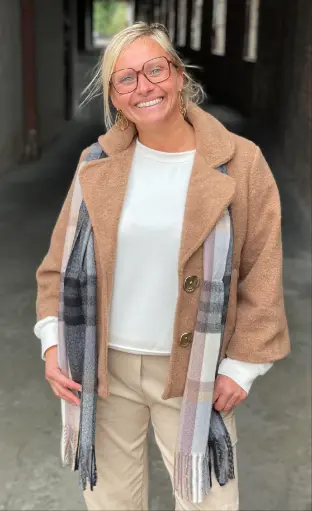 Echarpe franges carreaux (25001)