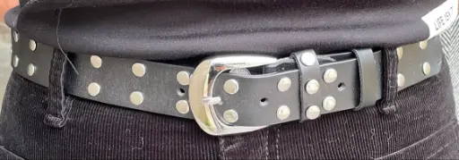 Ceinture double clous attache argentée