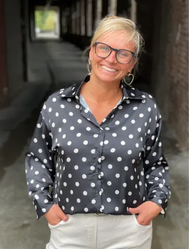 Chemisier satin à pois