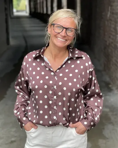 Chemisier satin à pois