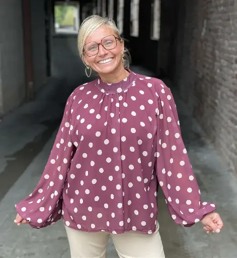 Blouse voile à pois