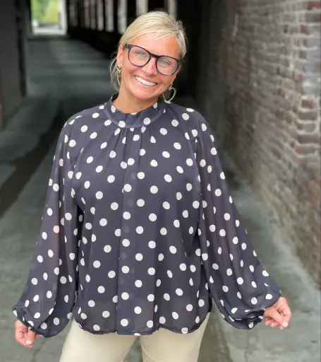 Blouse voile à pois