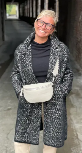 Manteau laine chiné