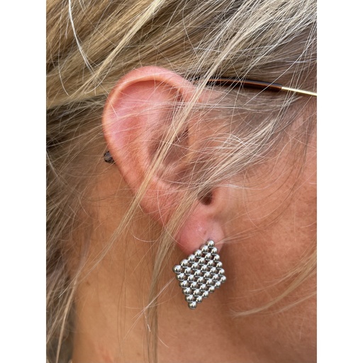 Boucles d'oreilles Carrées Pointillées n°50