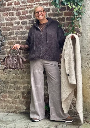 Pantalon Feutrine Lignes