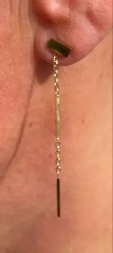 Boucles d'oreilles rectangles pendants n°205