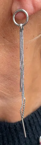 Boucles d'oreilles Cercle 3 pendants n°210