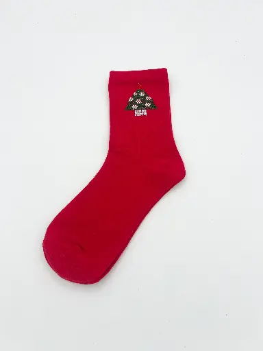 Chaussettes sapin de Noel strass