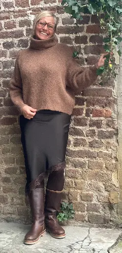 Jupe satin asymétrique