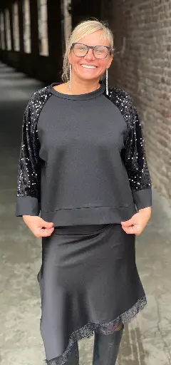 Sweat manches Sequins S/M