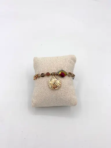 Bracelet médaillon strass pendant n°228