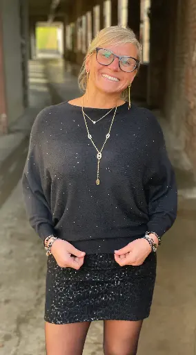 Pull Chauve-Souris Sequins