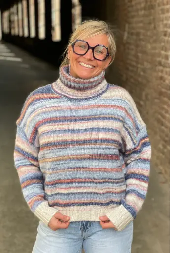 Pull col roulé Dégradé 