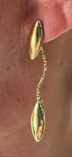 Boucles d'oreilles fèves n°215