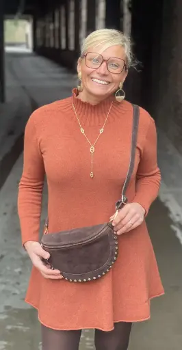 Robe pull col montant