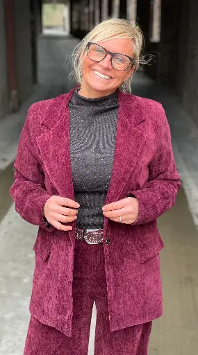 Veston velours lisse L/XL