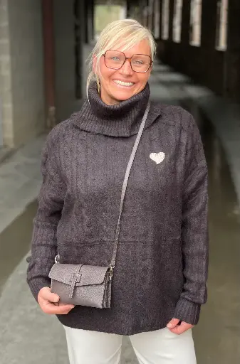 Pull col roulé Torsades