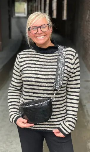 Pull col montant Marin