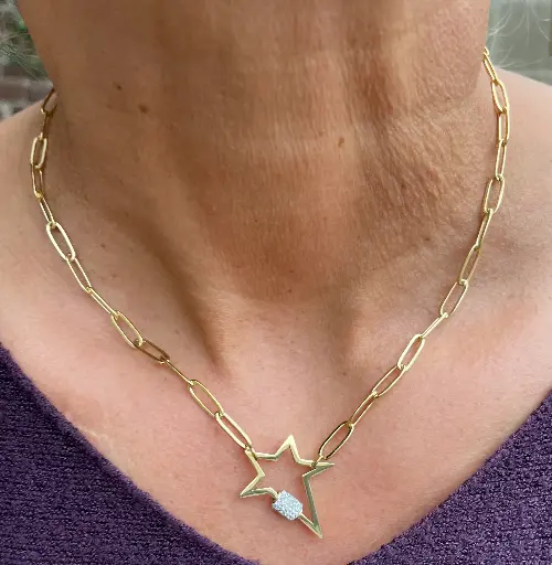 Collier mailles étoile flash PS2102