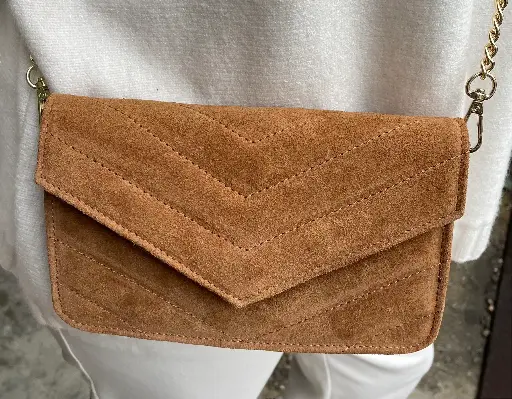 Pochette Daim Piquée