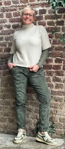 Pantalon carotte Velours 