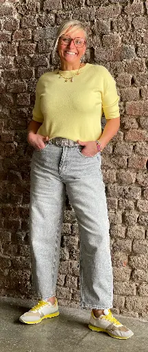 Jeans gris Barrel
