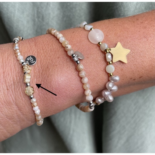 Bracelet perle etoile transparente n127