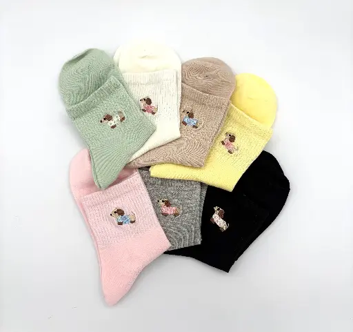 Chaussettes Teckels brodés