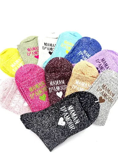 Chaussettes Paillettes MAMAN D'AMOUR