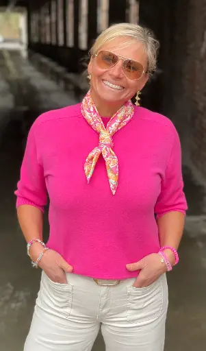 Pull col rond manches 3/4