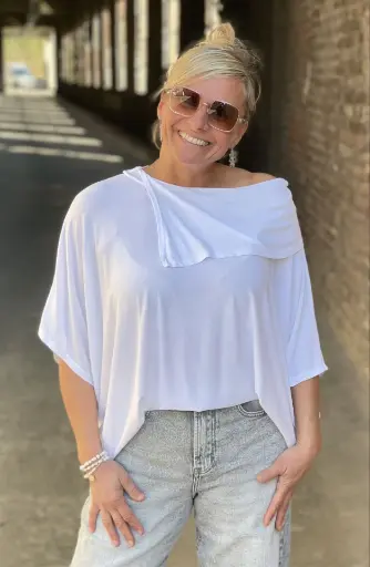 Blouse col tombant