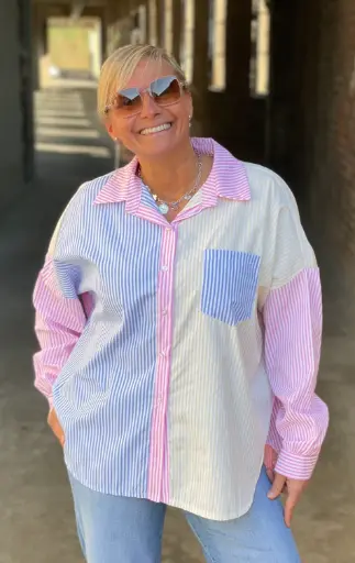 Chemise lignes Mulicolore