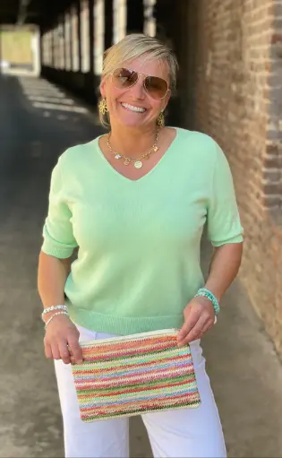 Pochette rayé dégradé