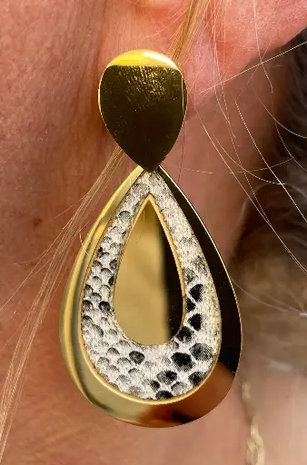 Boucles d'oreilles Goutte Serpent n°235