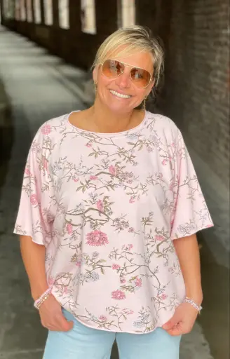 Sweat manches courtes Fleurs