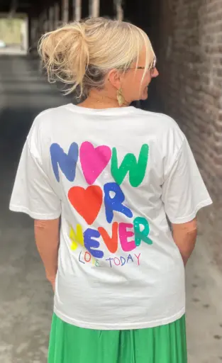 T-shirt Now Or Never dos