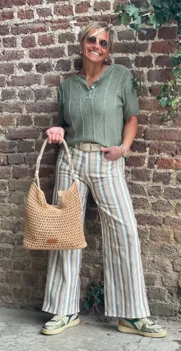 Pantalon Ligné