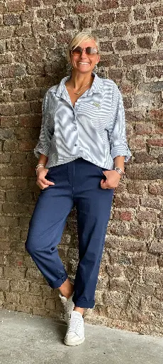 Pantalon carotte stretch