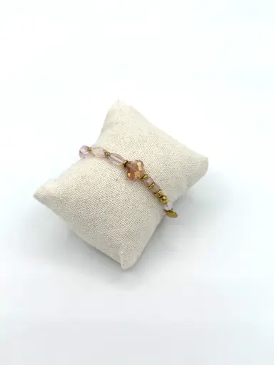 Bracelet Trèfle n°34(rose pâle)