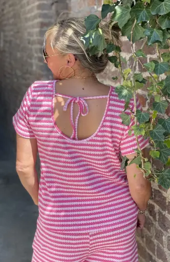 Blouse Bob cordon dos