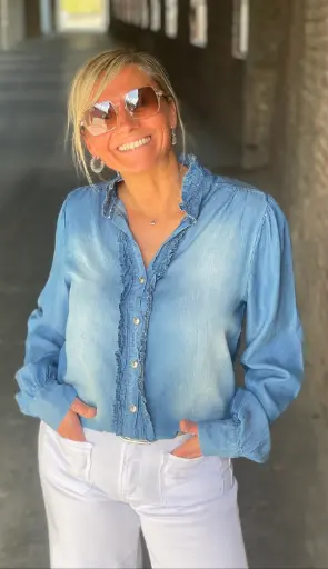 Chemise Tencel col Froufrou