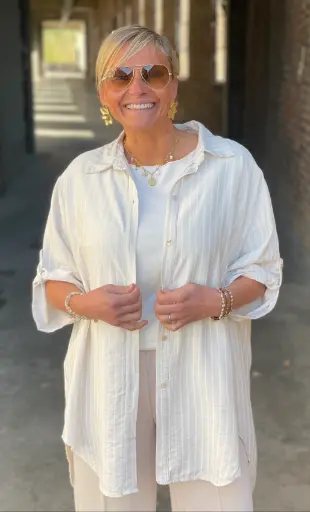 Chemisier Viscose ligné