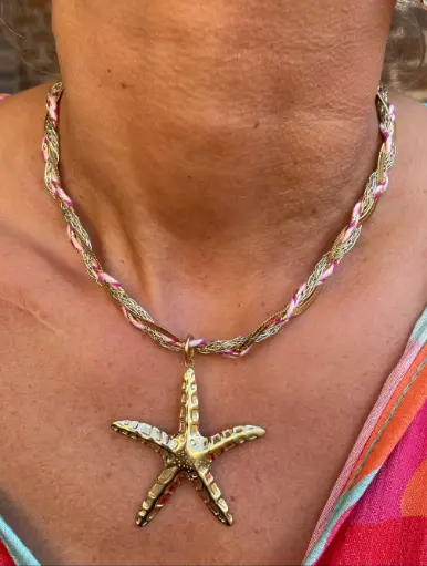 Collier tressé Etoile de mer K1082
