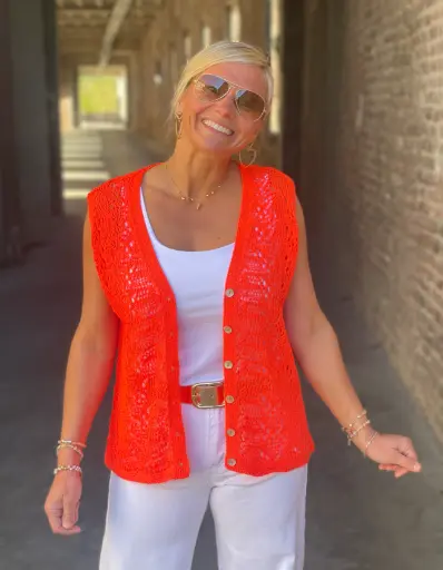 Gilet sans manches Macramé
