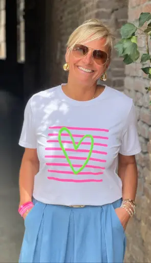 T-shirt Coeur Néon