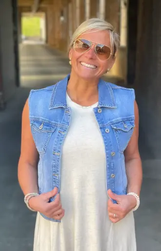 Veste jeans sans manches